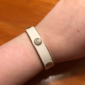 White and gold magnetic closure bangle!